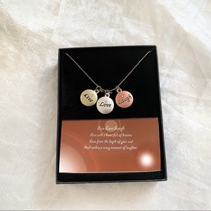 NWT Live, Laugh, Love necklace gift set